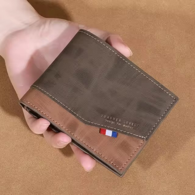 Kunstleder Portemonnaie Brieftasche mit Lasergravur Ihrer Initialen oder Logo