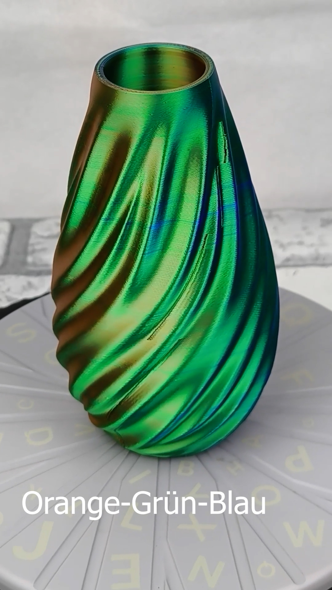 Vase Trocken- und Kunst Blumen Wunschfarbe Moderne geometrischen Design Wavevase