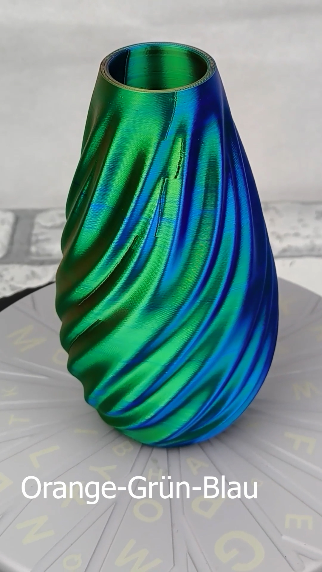 Vase Trocken- und Kunst Blumen Wunschfarbe Moderne geometrischen Design Wavevase