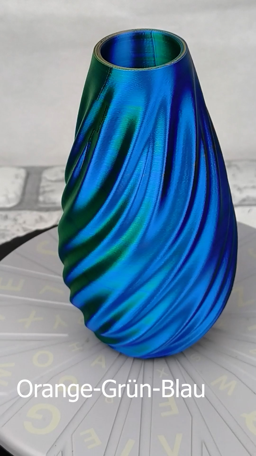 Vase Trocken- und Kunst Blumen Wunschfarbe Moderne geometrischen Design Wavevase