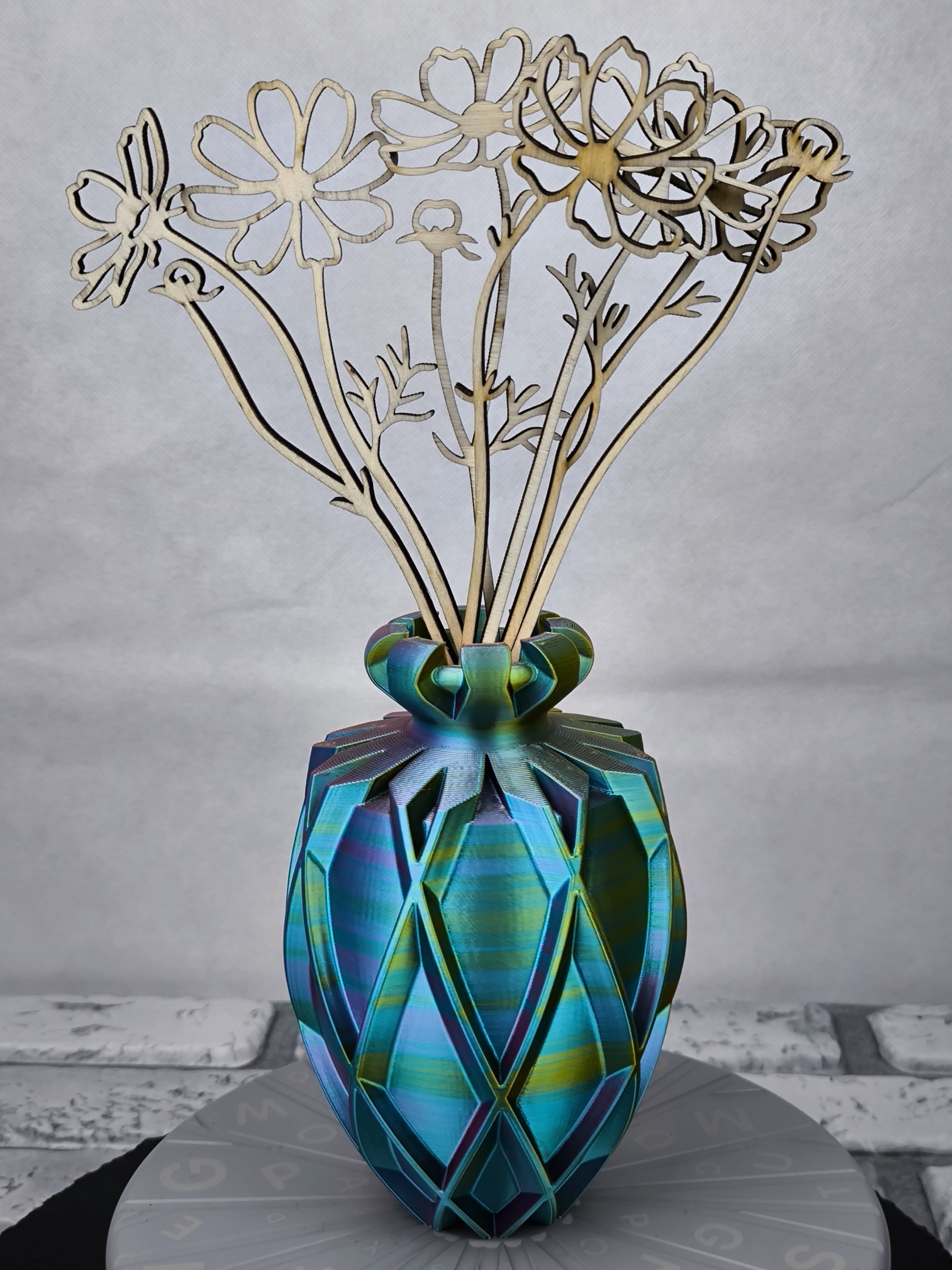 Vase Trocken- und Kunst Blumen Wunschfarbe Moderne geometrischen Design Jarivase