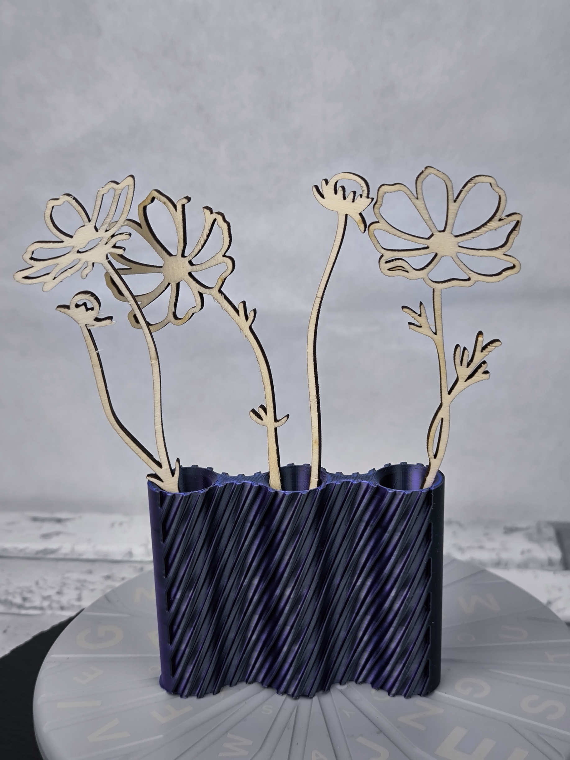 Vase Trocken- und Kunst Blumen Wunschfarbe Moderne geometrischen Design Boravase