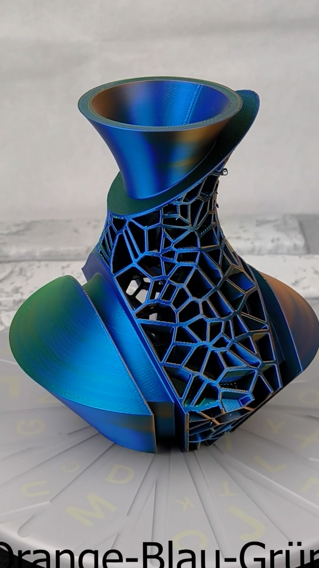 Vase Trocken- und Kunst Blumen Wunschfarbe Moderne geometrischen Design Vorivase