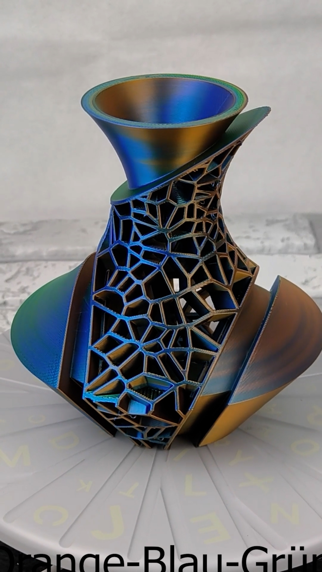 Vase Trocken- und Kunst Blumen Wunschfarbe Moderne geometrischen Design Vorivase