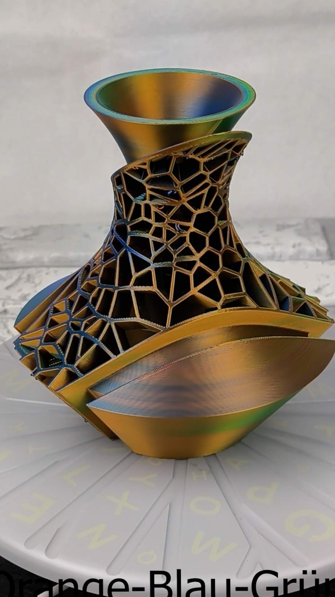 Vase Trocken- und Kunst Blumen Wunschfarbe Moderne geometrischen Design Vorivase