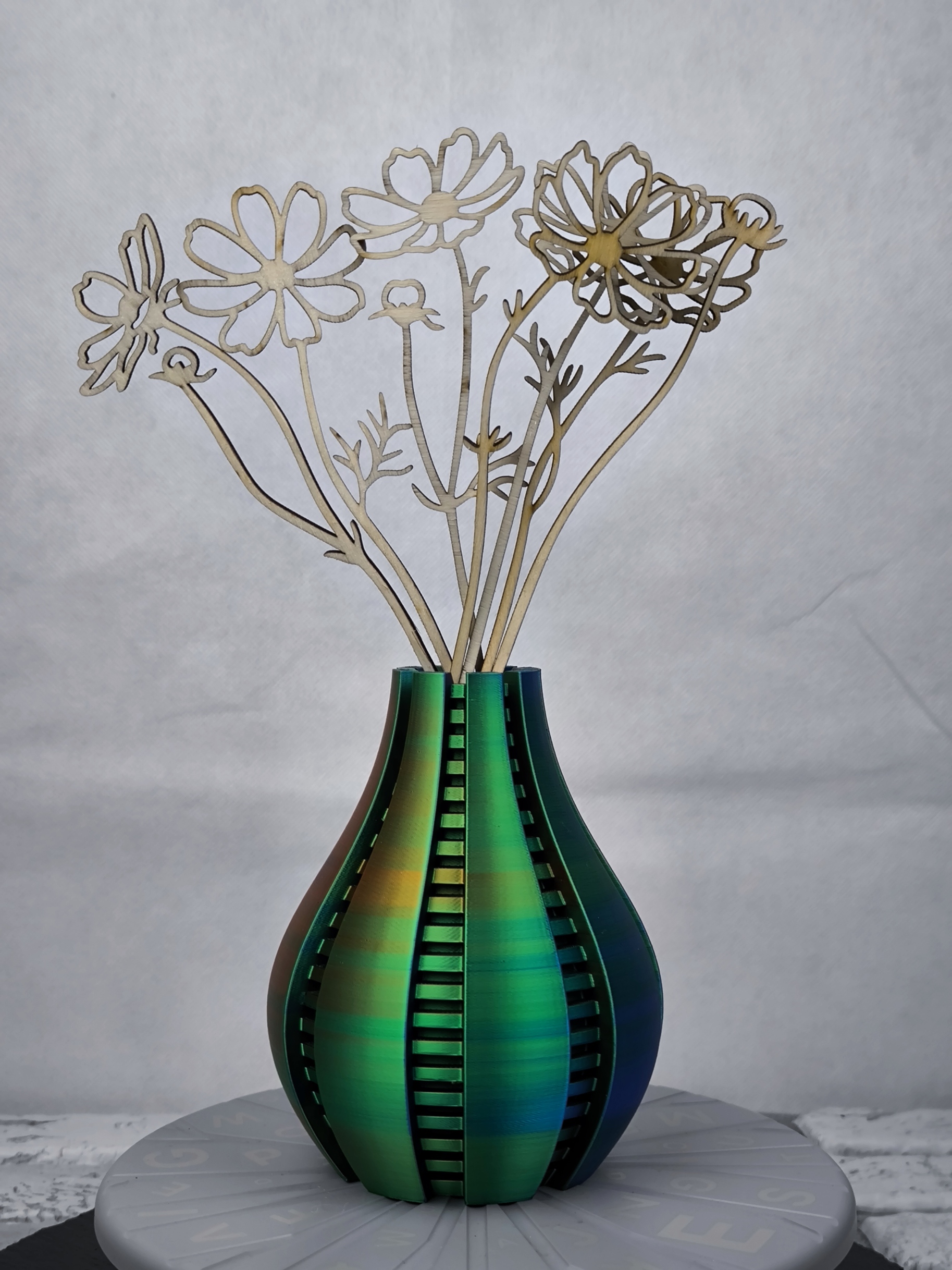 Vase Trocken- und Kunst Blumen Wunschfarbe Moderne geometrischen Design Arikvase