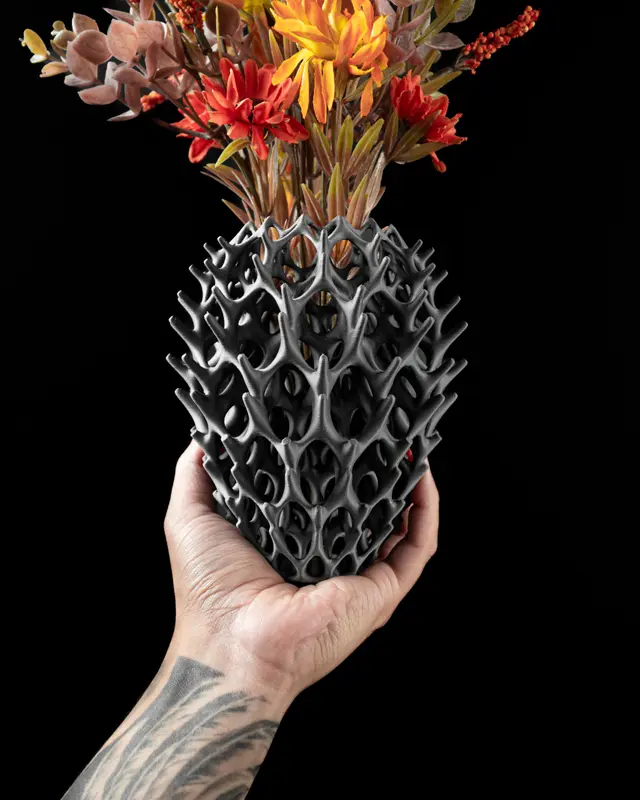 Vase Trocken- und Kunst Blumen Wunschfarbe Moderne geometrischen Design INVADERVASE