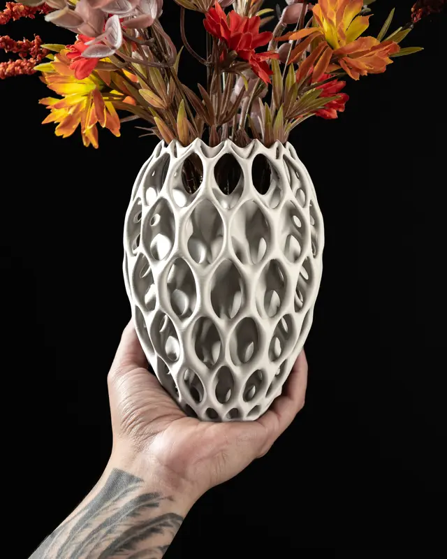 Vase Trocken- und Kunst Blumen Wunschfarbe Moderne geometrischen Design INVADERVASE02