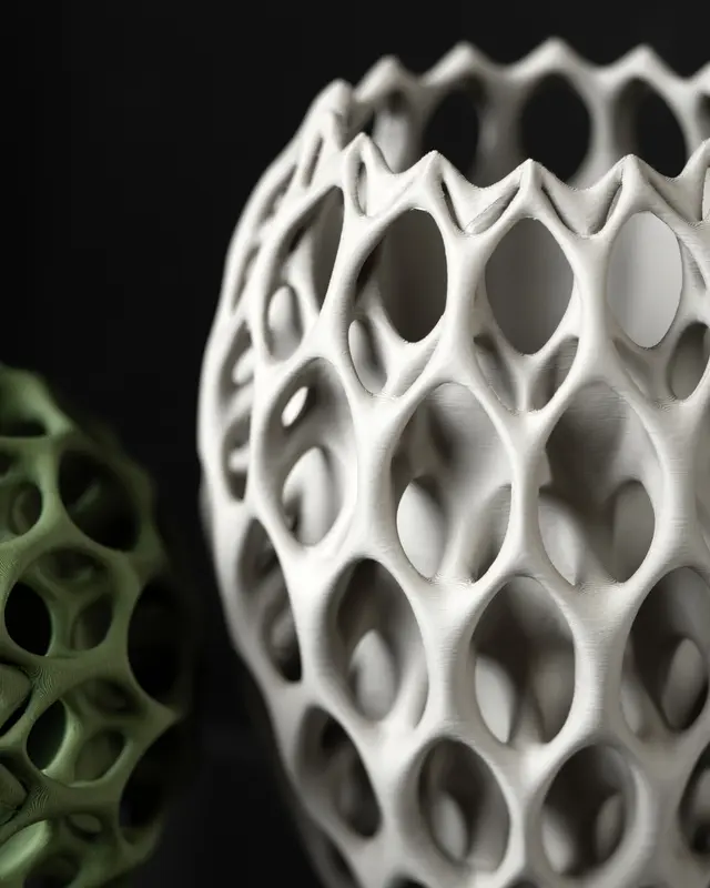 Vase Trocken- und Kunst Blumen Wunschfarbe Moderne geometrischen Design INVADERVASE02