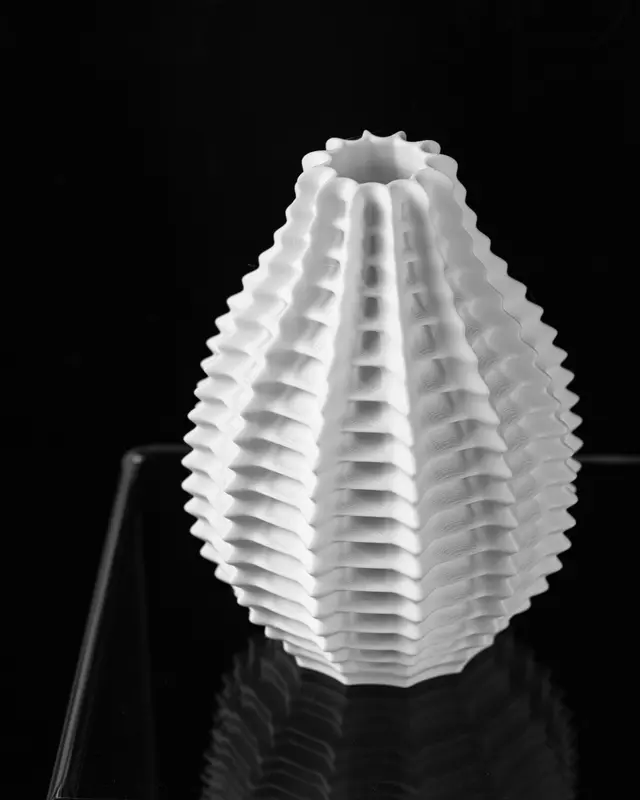 Vase Trocken- und Kunst Blumen Wunschfarbe Moderne geometrischen Design Ribbed Flower Vase by MODERN MACHINE