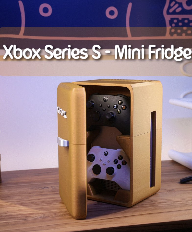 Gaming Box Design als Mini Kühlschrank Controller- und Konsolenaufbewahrung kompatibel mit XBox Series S