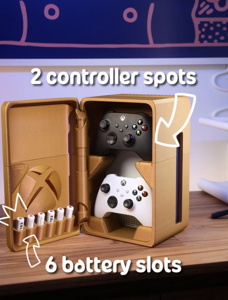 Gaming Box Design als Mini Kühlschrank Controller- und Konsolenaufbewahrung kompatibel mit XBox Series S
