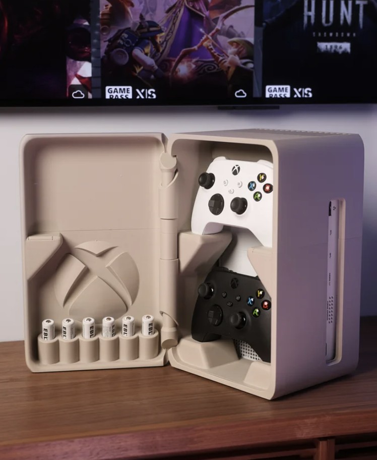 Gaming Box Design als Mini Kühlschrank Controller- und Konsolenaufbewahrung kompatibel mit XBox Series S