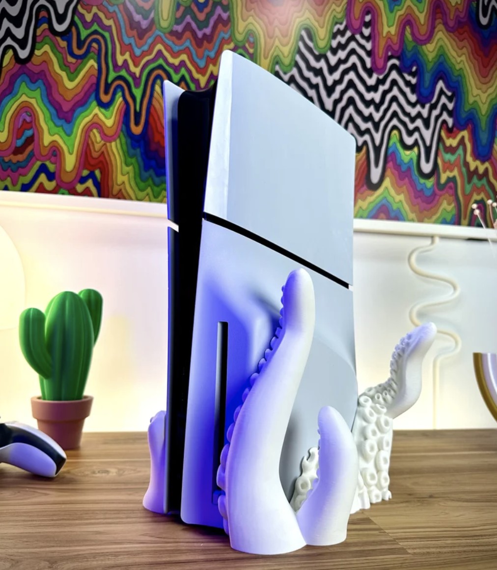 Tentakel Konsolen Halterung kompatibel mit Playstation 5  Slim Digital & Disc Edition