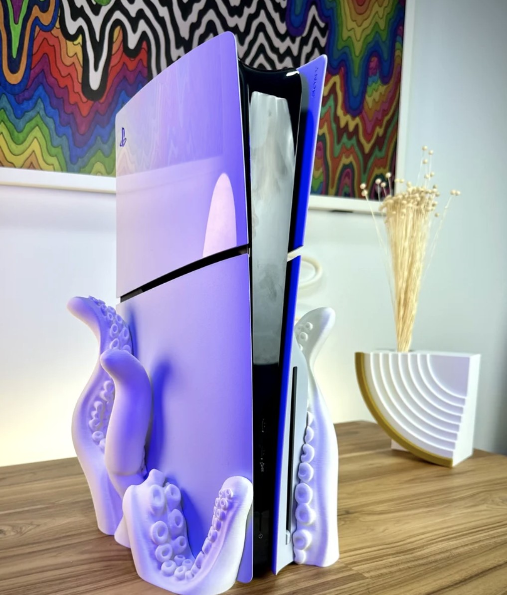 Tentakel Konsolen Halterung kompatibel mit Playstation 5  Slim Digital & Disc Edition