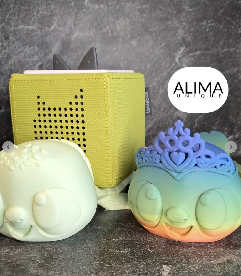 Mr und Mrs. kleine Schildkröte kompatibel mit Toniebox - Halterung in 3D Druck mit Wunschfarben
