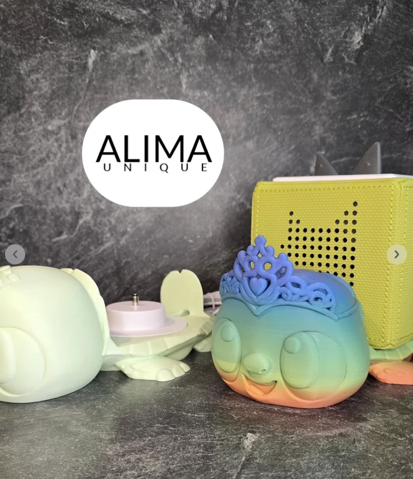 Mr und Mrs. kleine Schildkröte kompatibel mit Toniebox - Halterung in 3D Druck mit Wunschfarben
