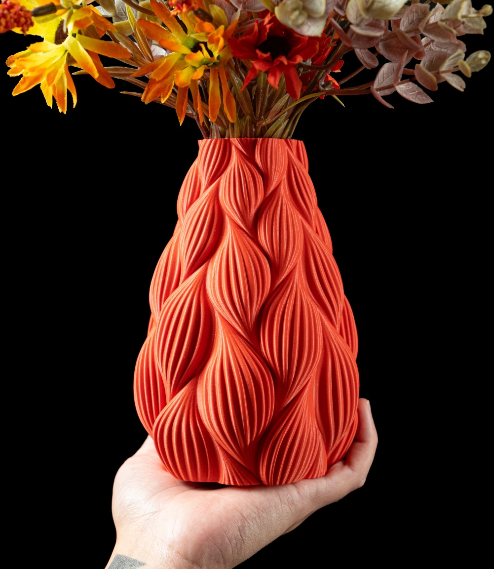 3D Design Blumentopf „Ripple Flower Vase“ – Moderne Vase/Übertopf aus dem Bergischen Land