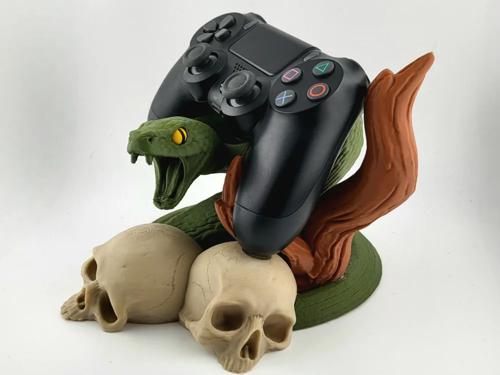 Controller-Halterung – 3D-Druck "Schlange 2" für PS5 kompatibel | Gaming Ständer
