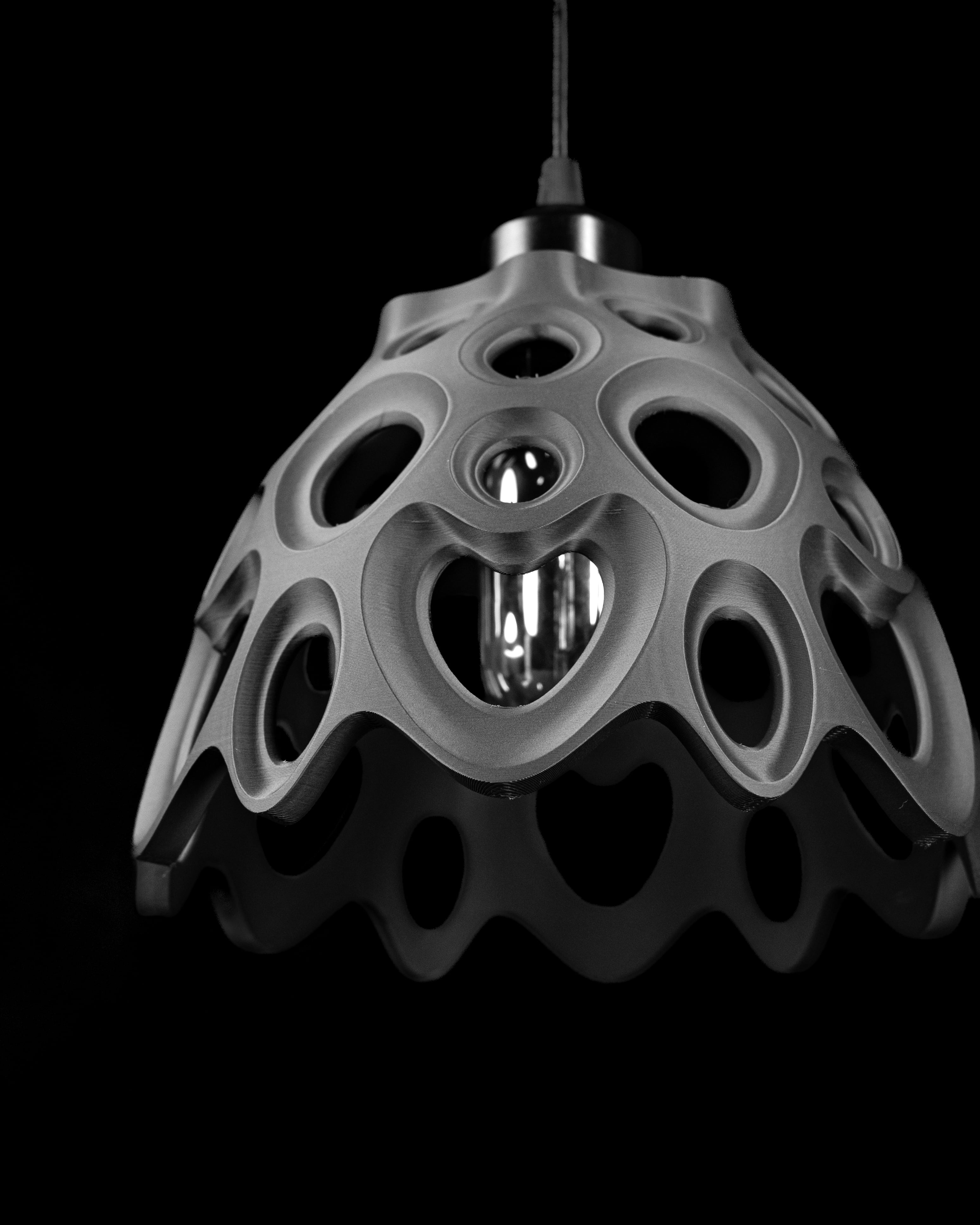 3D-gedruckter Lampenschirm in Wunschfarbe – Modernes geometrisches Rino Pendant Lamp by MODERN MACHINE