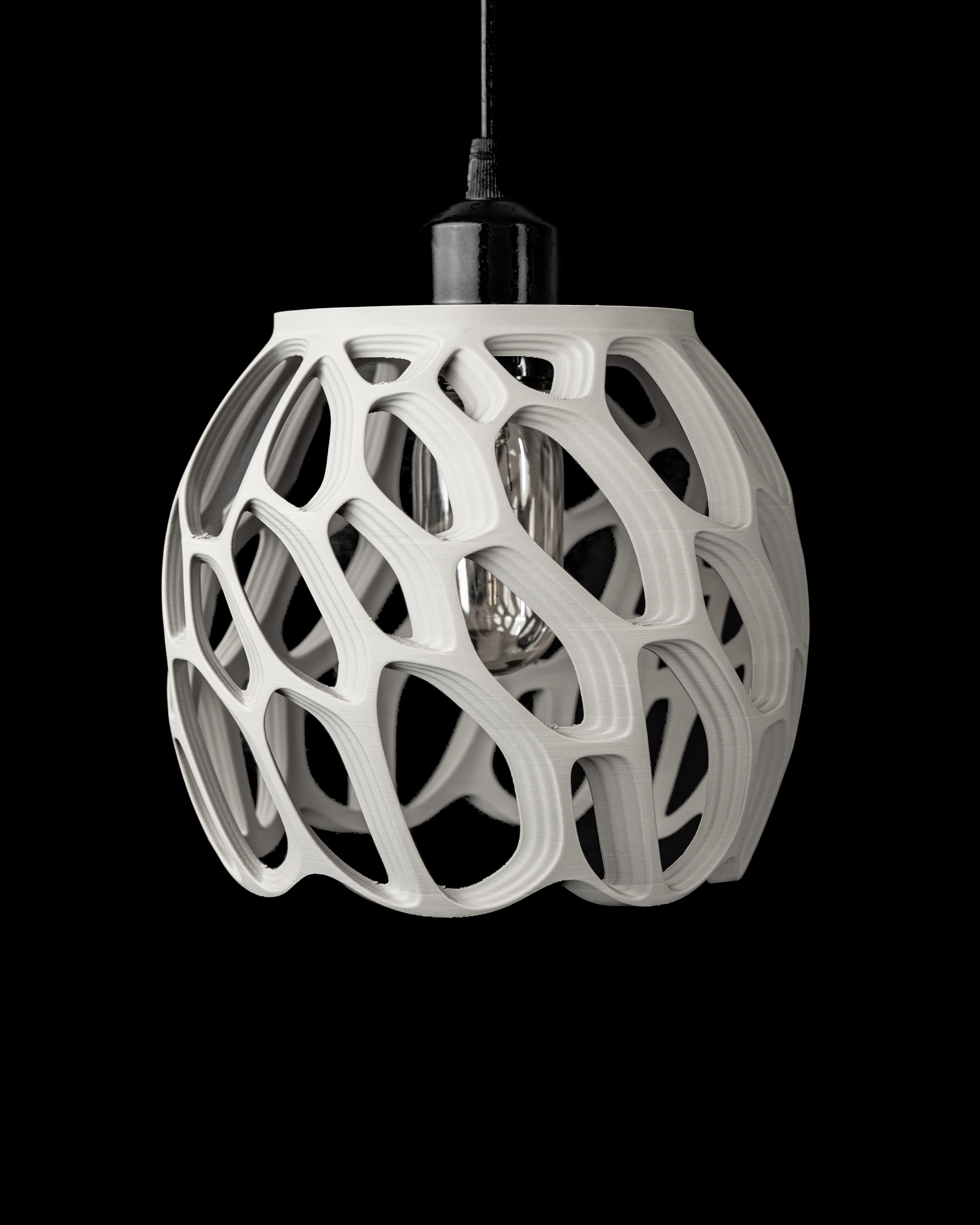 3D-gedruckter Lampenschirm in Wunschfarbe – Modernes geometrisches Ringo Pendant Lamp by MODERN MACHINE