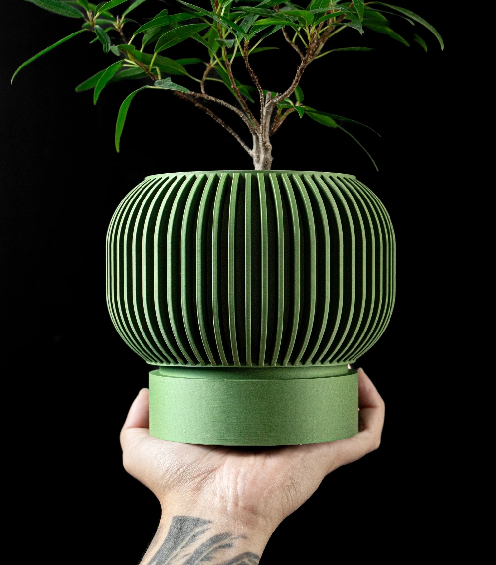 3D Design Blumentopf „Yuso Planter Pot 02“ – Moderne Vase/Übertopf aus dem Bergischen Land