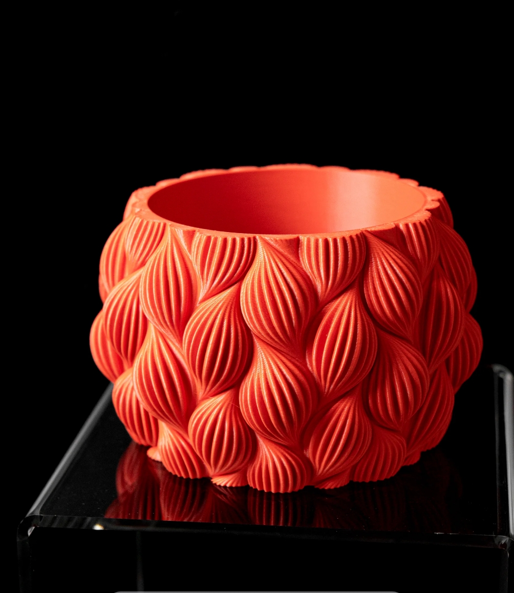 3D Design Blumentopf „Ripple Planter Pot“ – Moderne Vase/Übertopf aus dem Bergischen Land