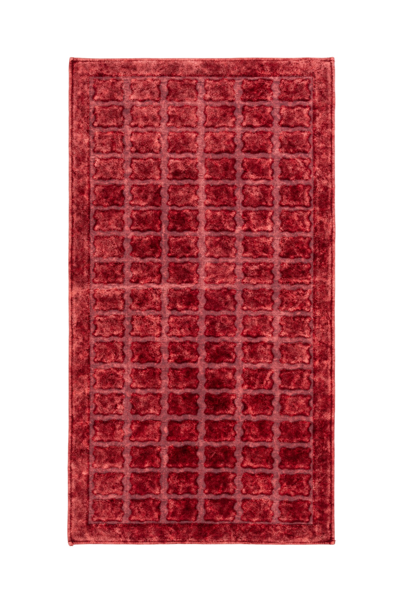 Baklava Desenli Eskitme Banyo Paspası - 140x80