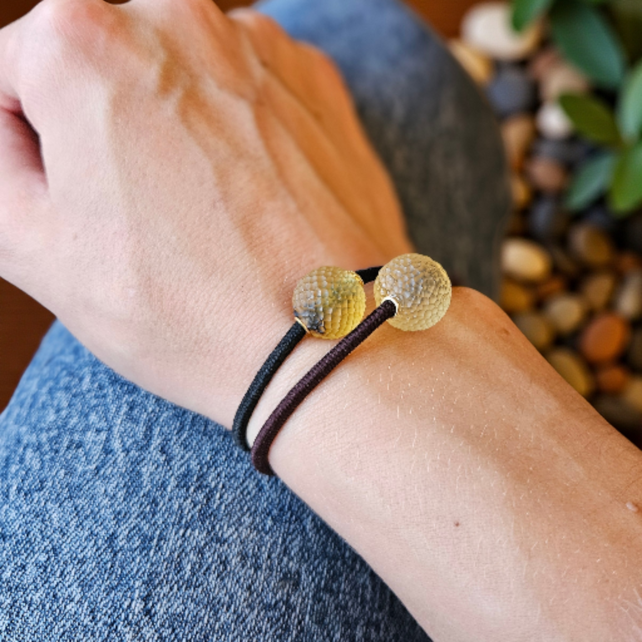 Plaukų gumytė su Baltijos gintaru