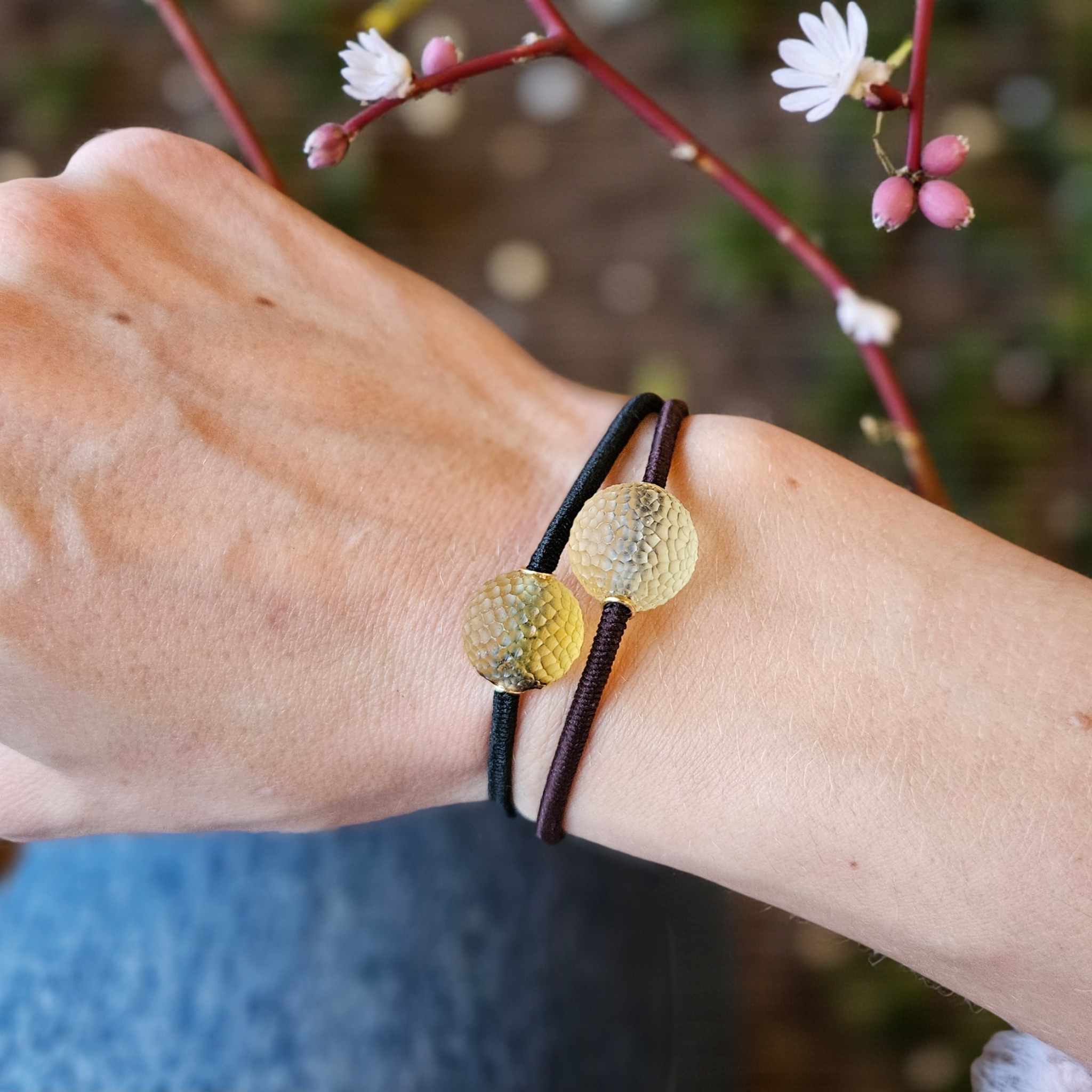 Plaukų gumytė su Baltijos gintaru