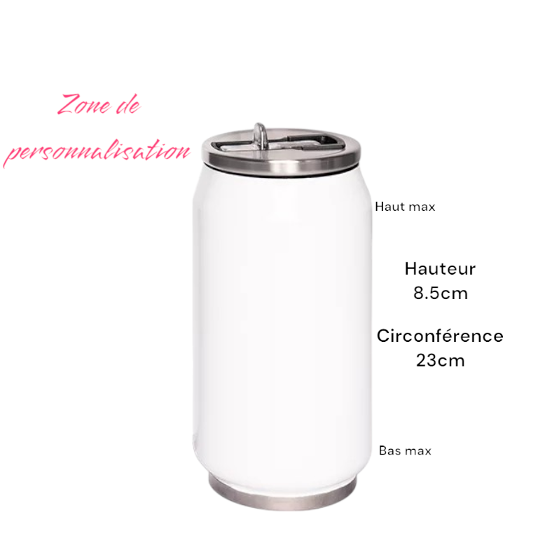 CANETTE ISOTHERME BLANCHE 250ml