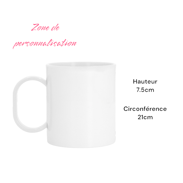 MUG POLYMERE 325ML - BLANC