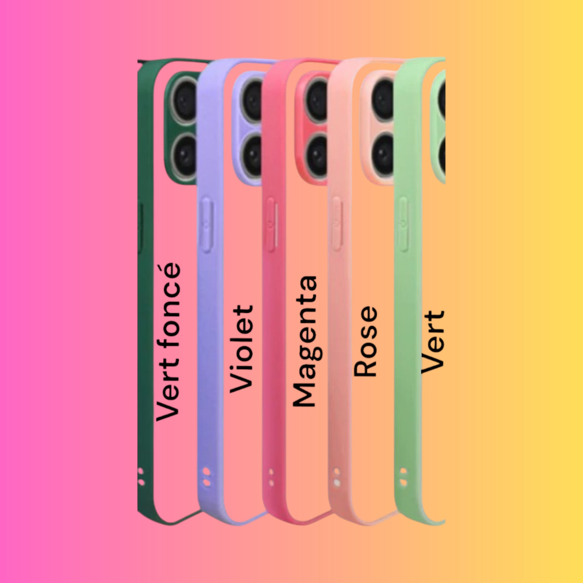 COQUE DE TELEPHONE IPHONE - Plusieurs coloris