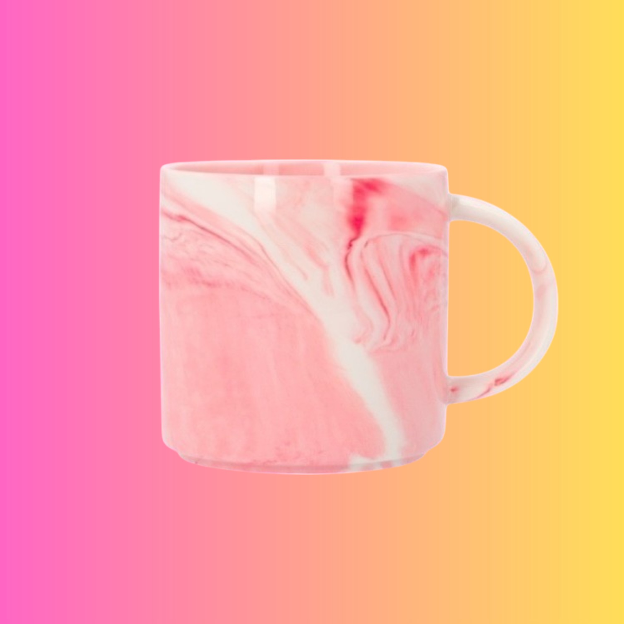 MUG CERAMIQUE EFFET MARBRE 295ML - GRIS OU ROSE