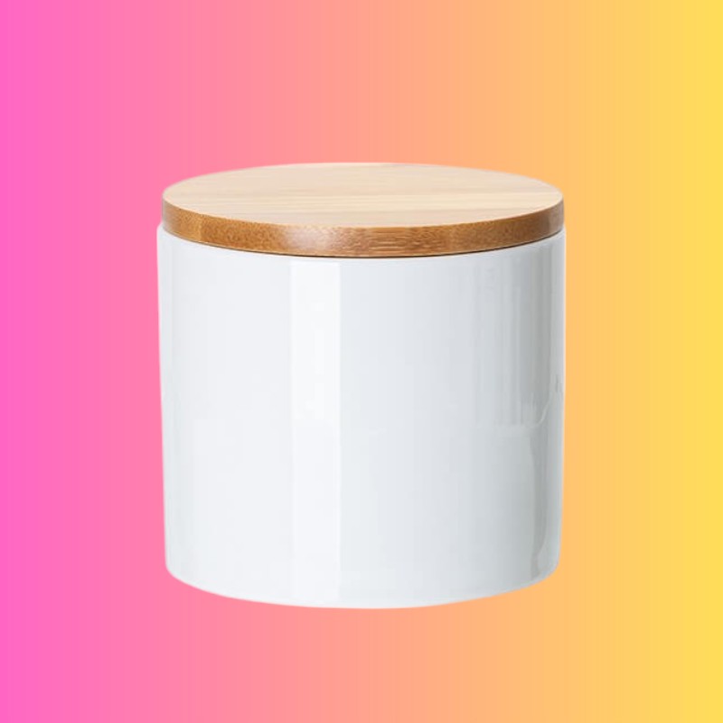 POT AVEC COUVERCLE EN BOIS