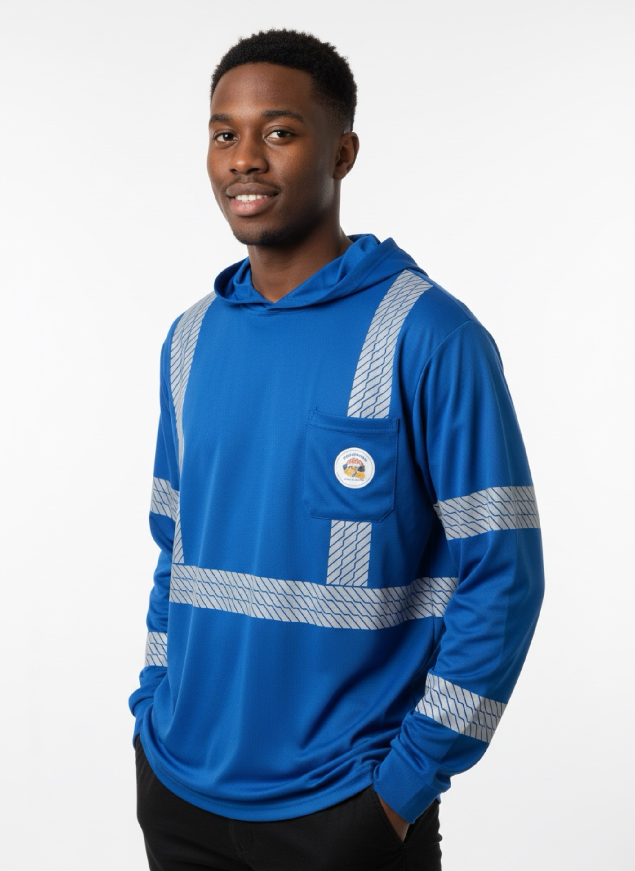 Reflective Blue Safety Hoodie