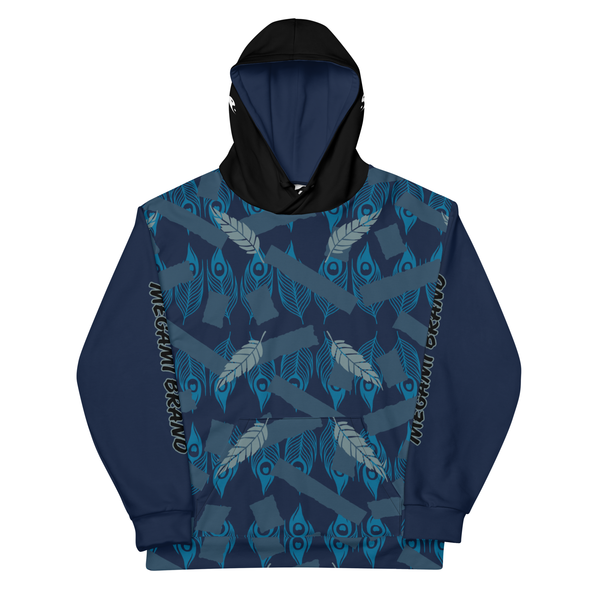 Feathers Hoodie | Stylish Blue Hoodie