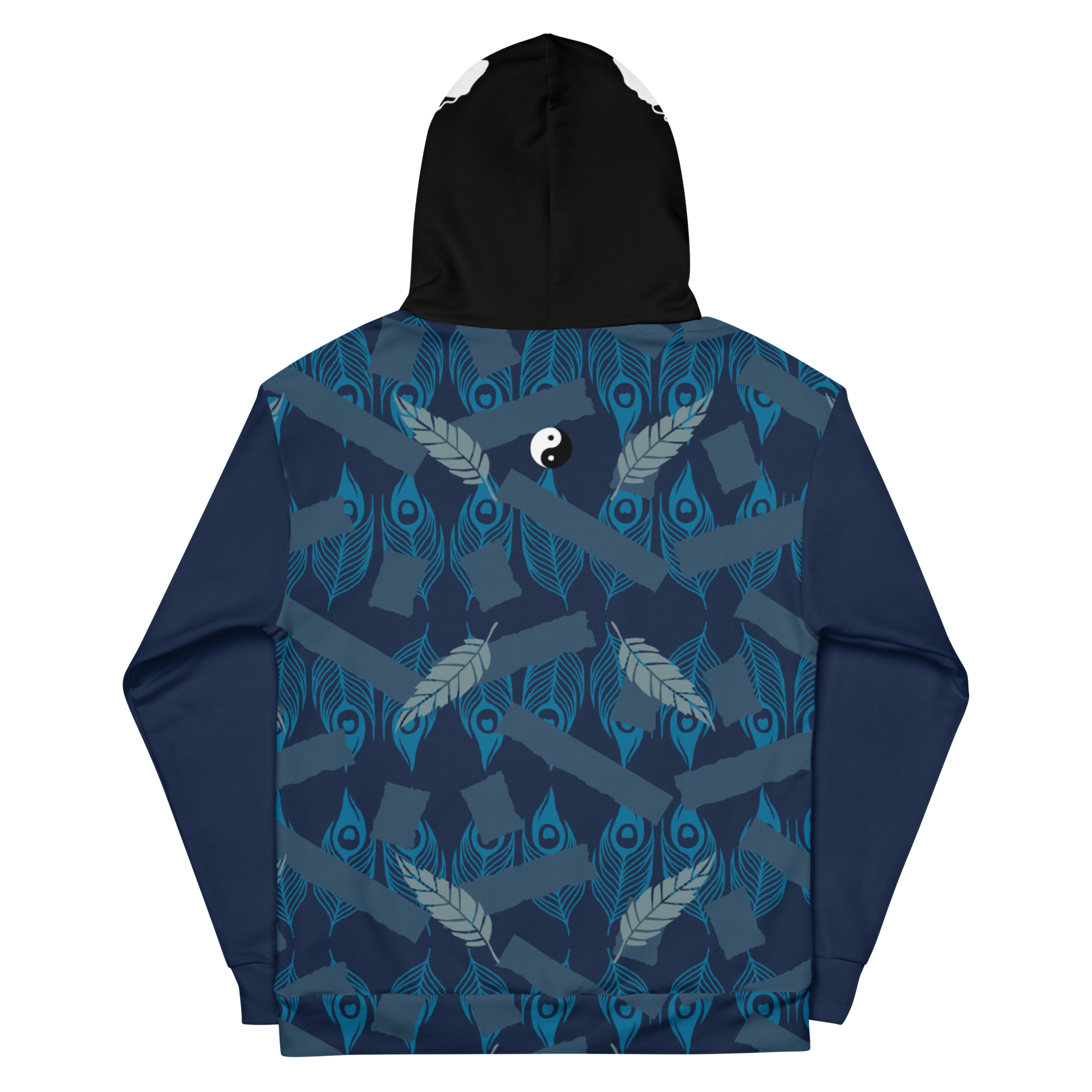 Feathers Hoodie | Stylish Blue Hoodie