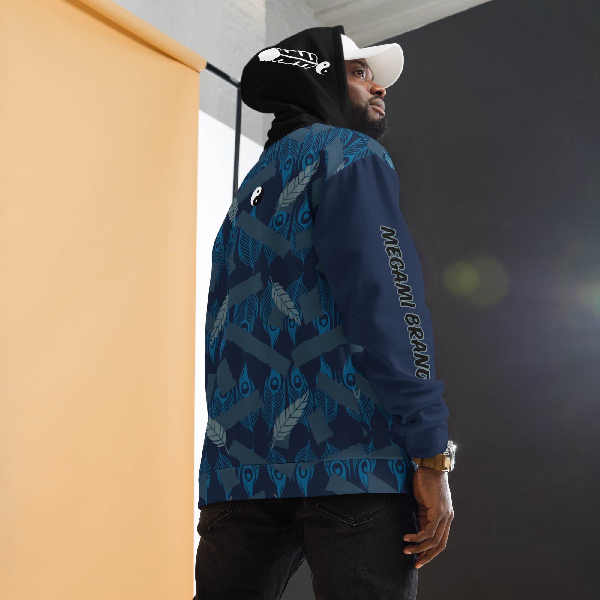 Feathers Hoodie | Stylish Blue Hoodie