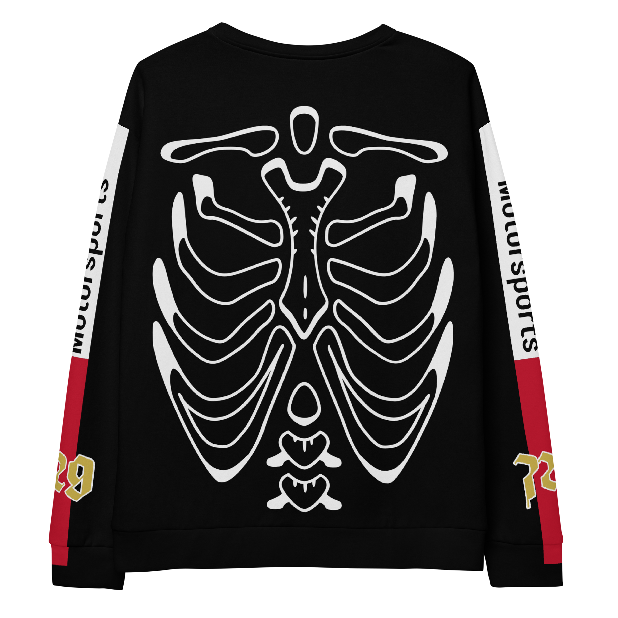 729 Motorsports Sweatshirt  | Skeleton Print Sweatshirt 