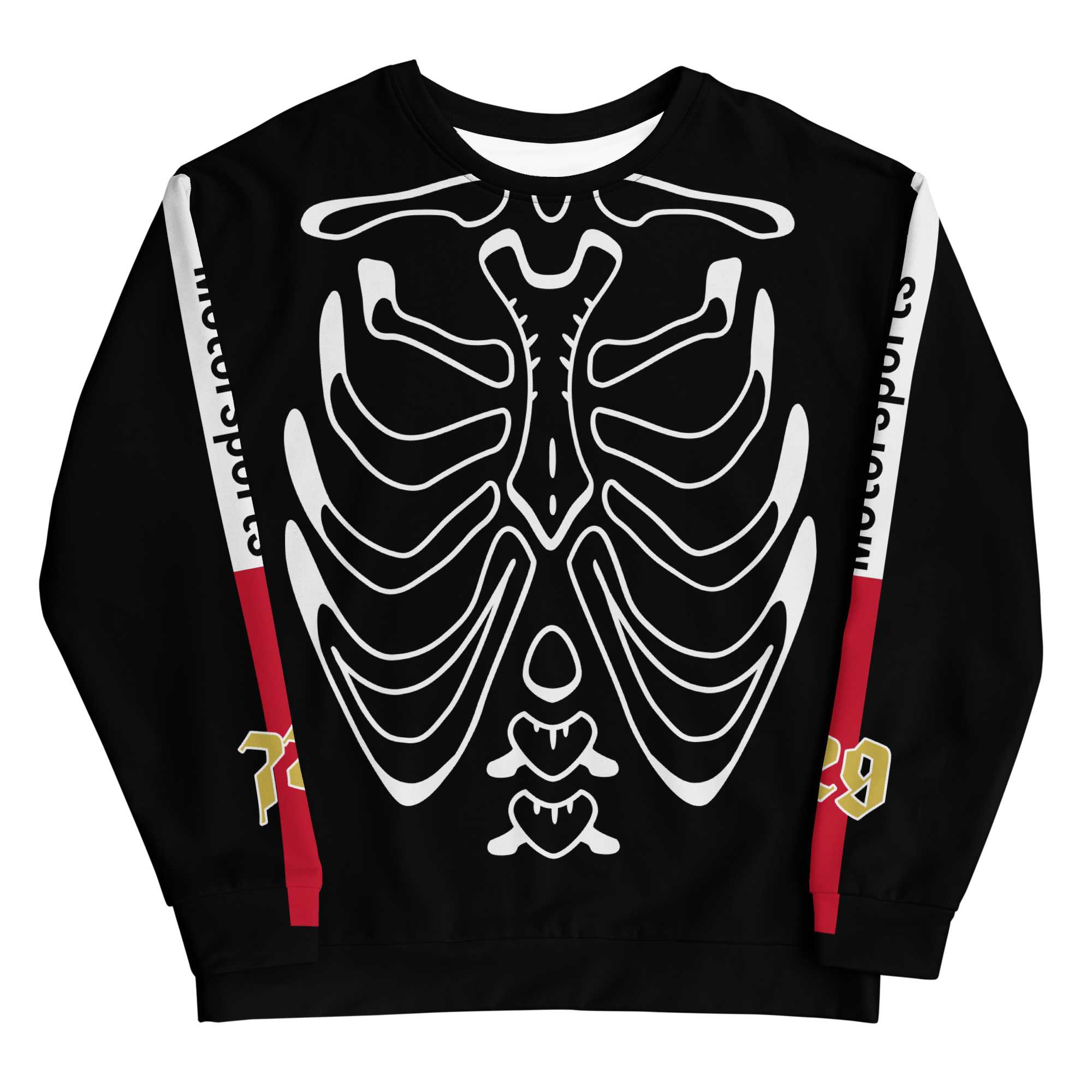 729 Motorsports Sweatshirt | Skeleton Print Sweatshirt