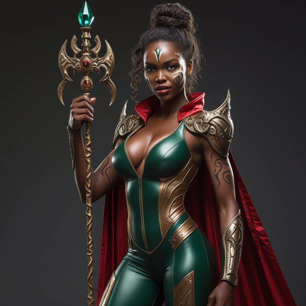 Goddess GGR1 | Warrior Costume with Staff