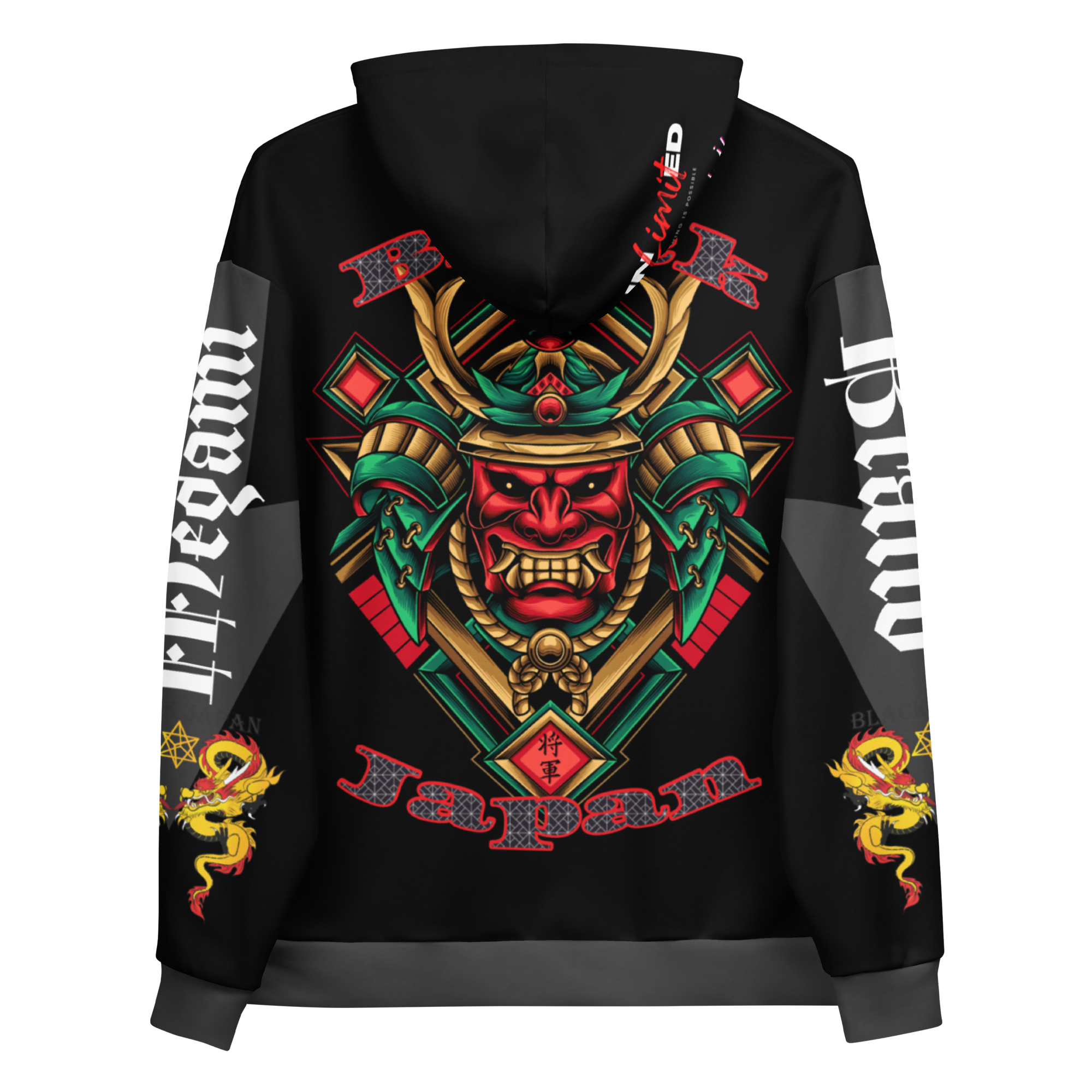 Oni Samurai One | Black Japan Samurai Hoodie | Pullover