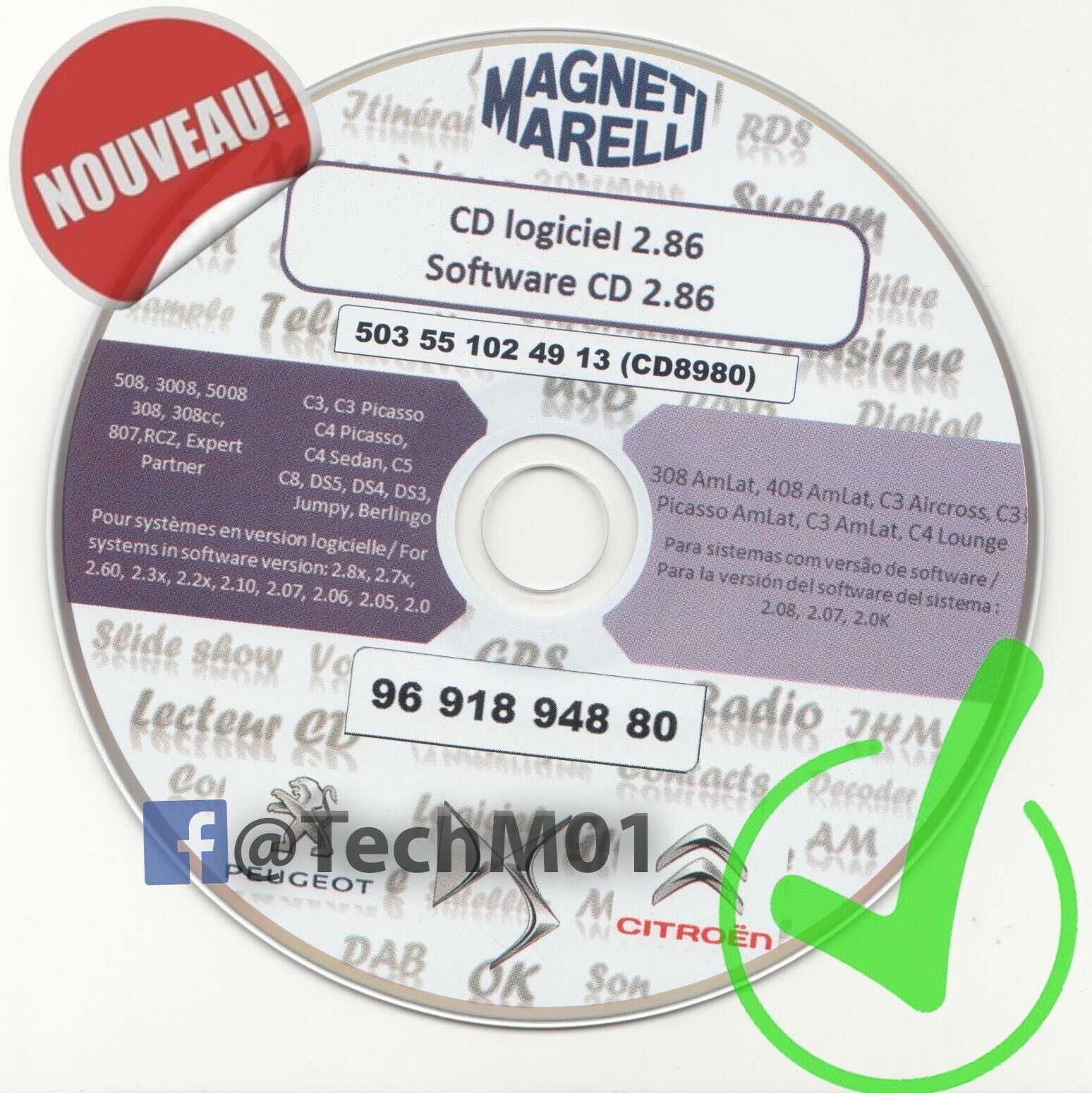 Mise à Jour firmware software rt6 Système Multimédia Peugeot-Citroen-cd 2.86-B1