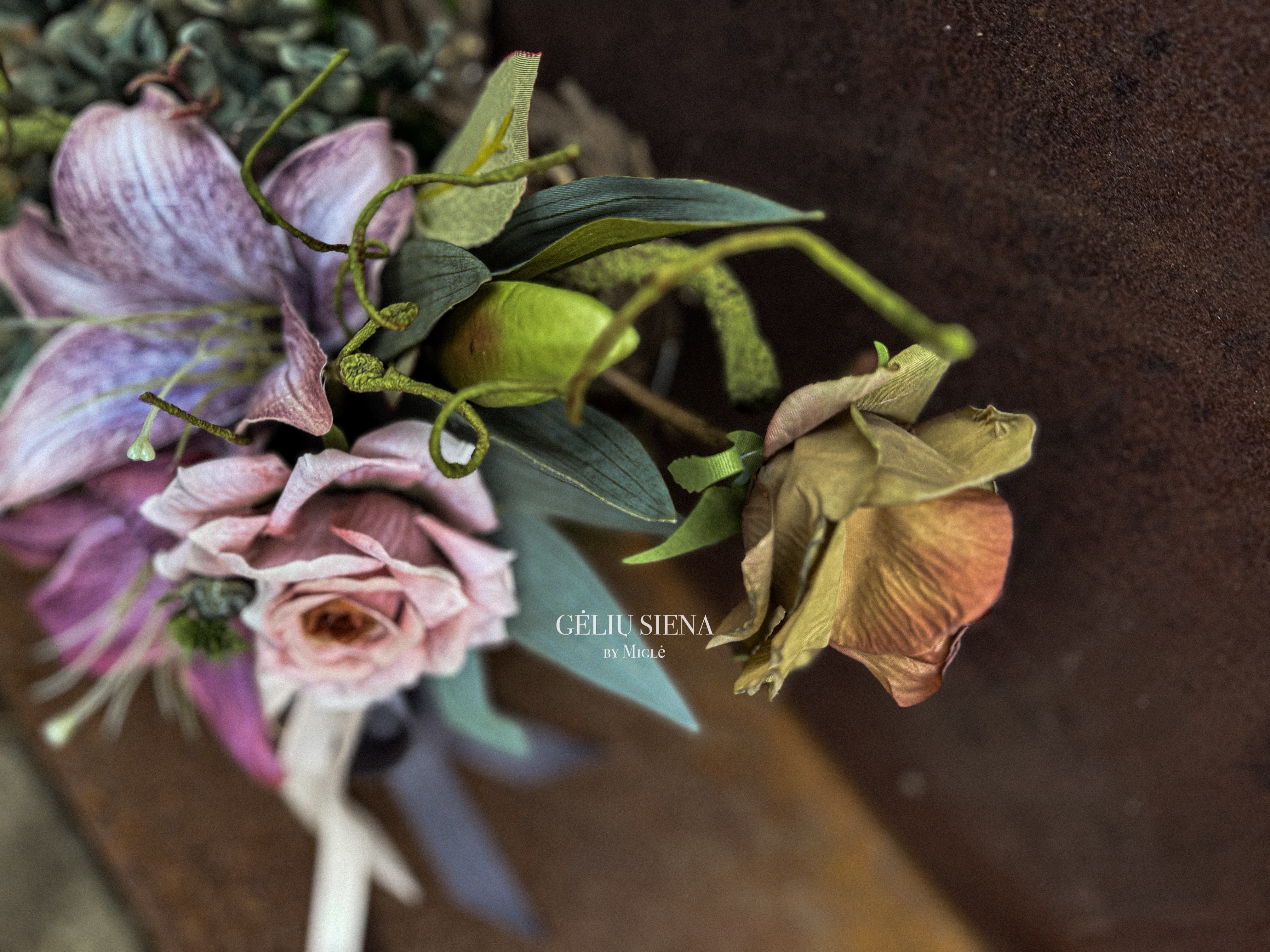 Vėlinių kompozicija "širdelė"