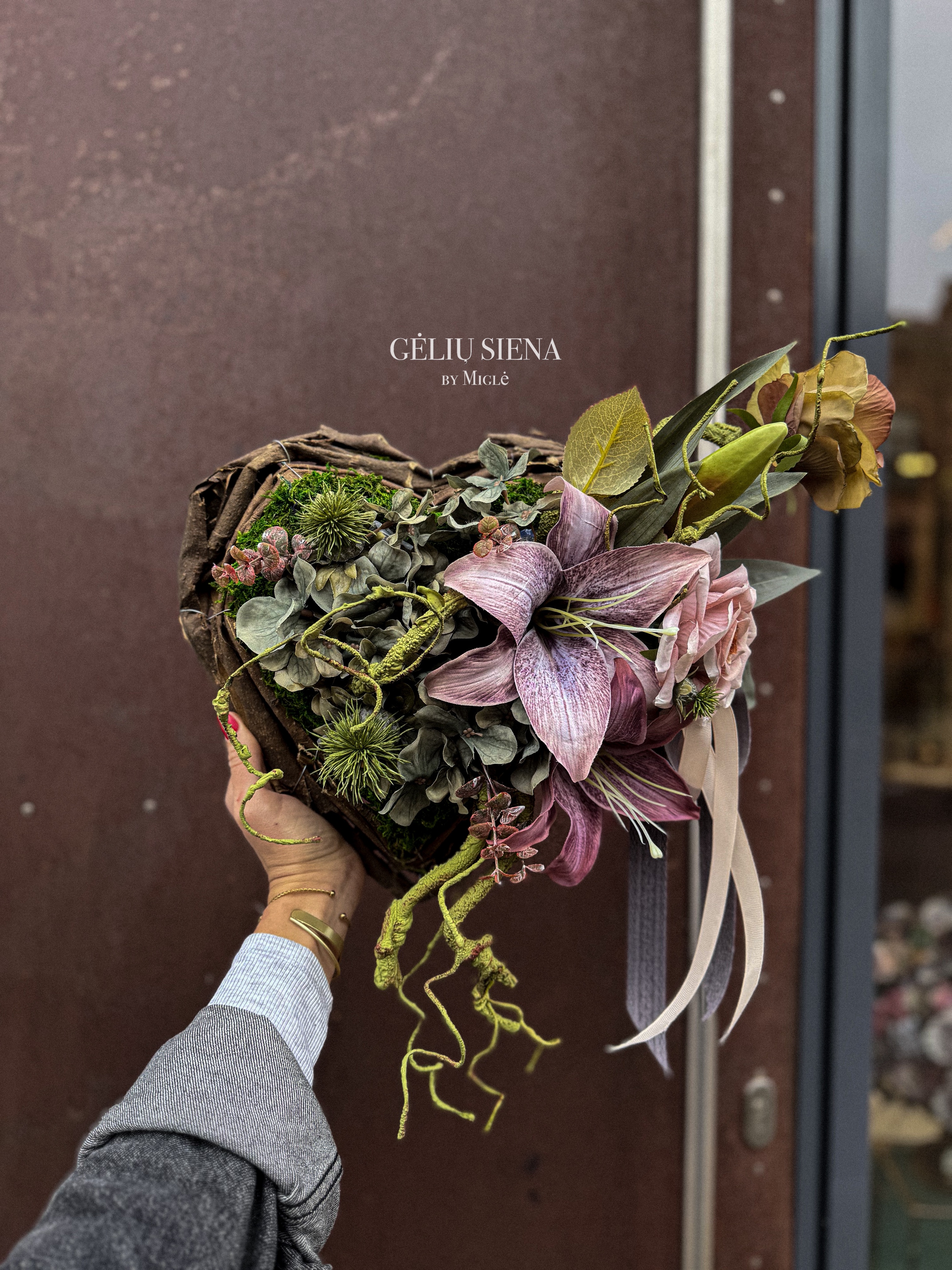 Vėlinių kompozicija "širdelė"