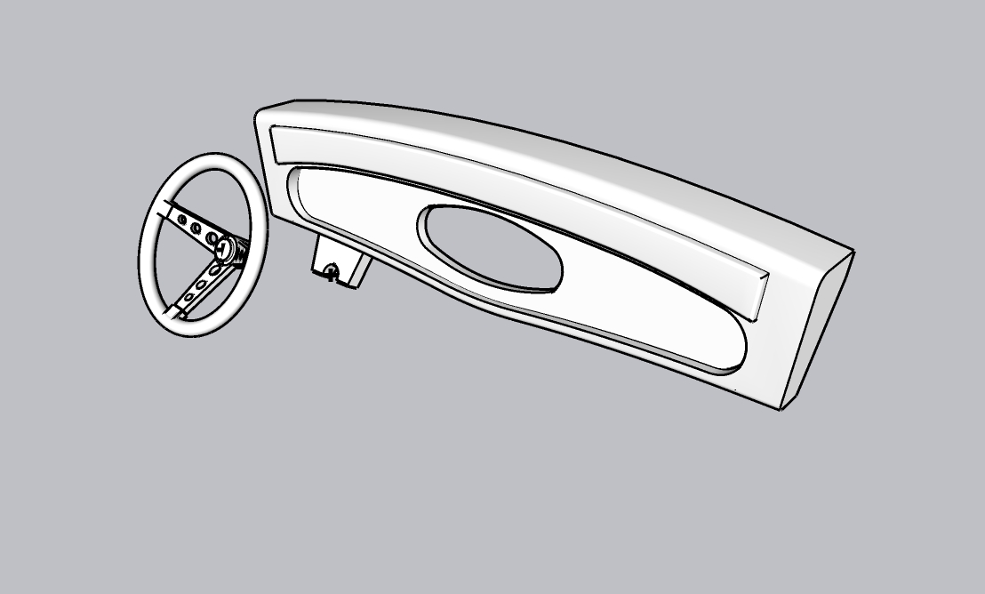 Dashboard, '32 Ford, Stock w/ Steering Wheel