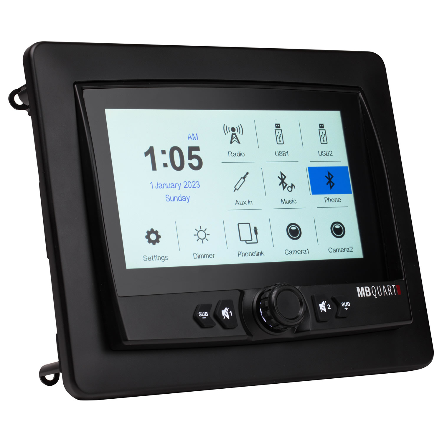 GMR7V1.2  7-Inch Waterproof Touchscreen Wireless CarPlay Source Unit