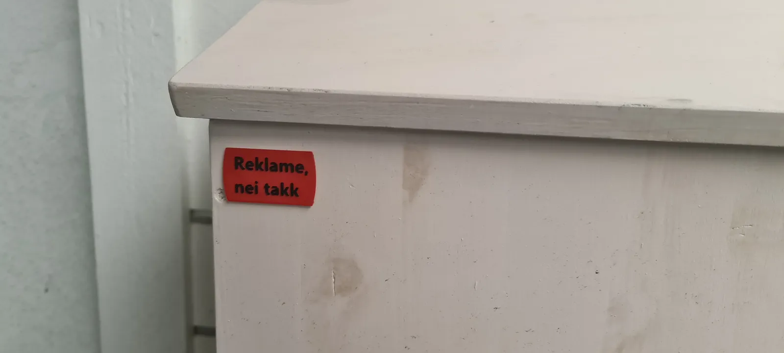 Skilt: Reklame, nei takk