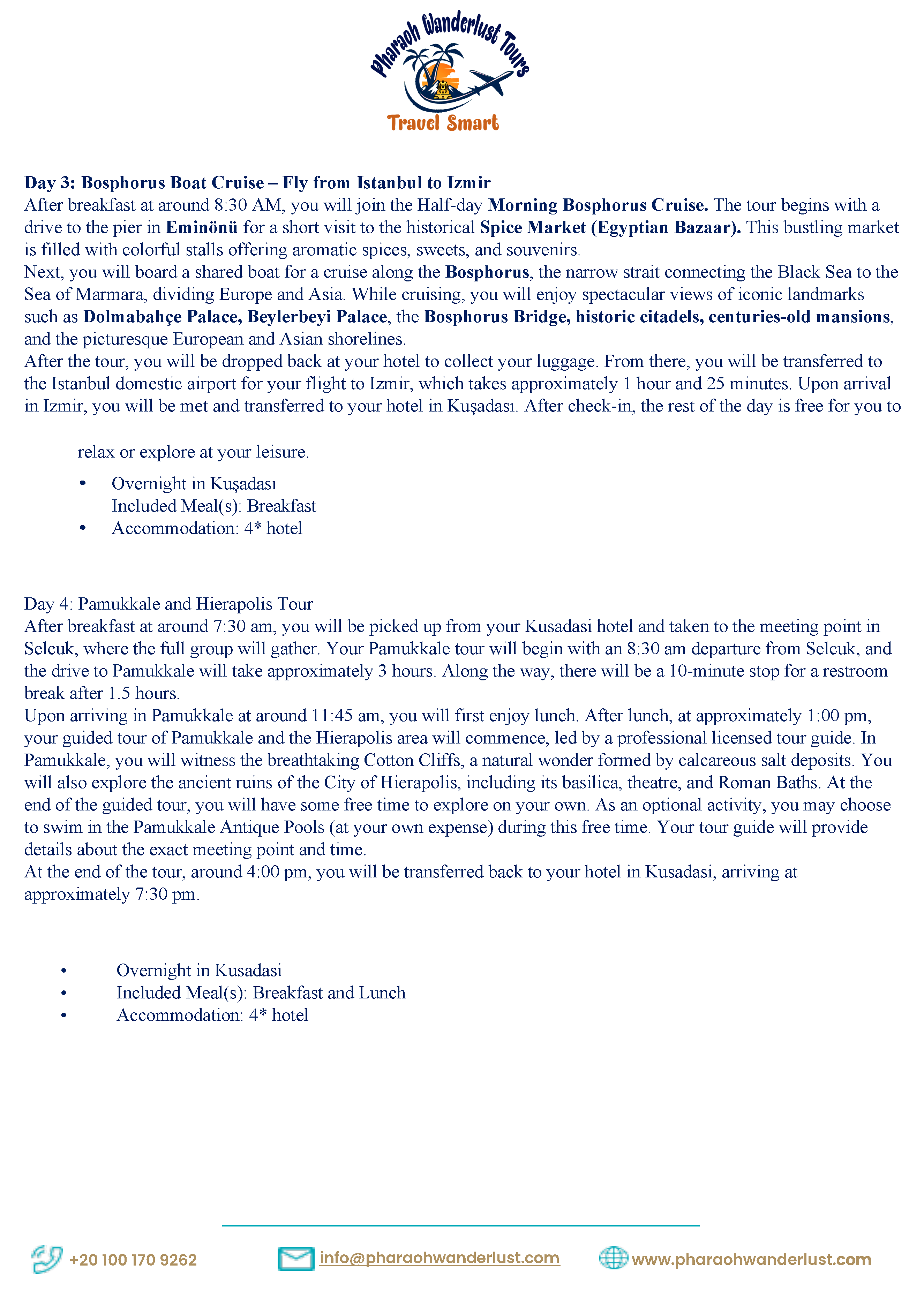 8 Days Seven Wonders of Turkey Tour